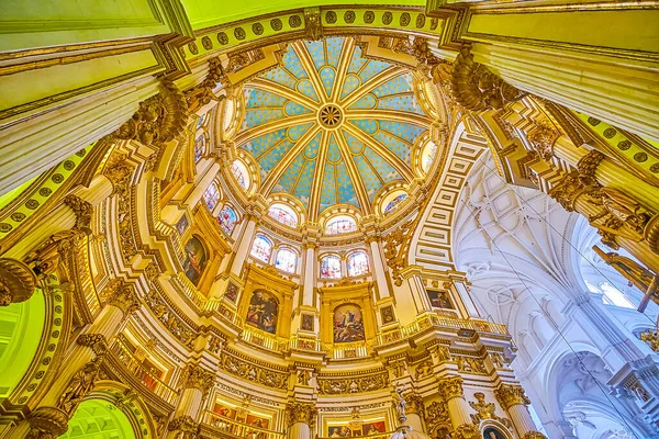 Granada Spain September 2019 Blue Dome Main Chapel Capilla Major — Stok fotoğraf