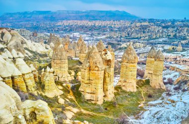 Goreme Milli Parkı, Kapadokya, Türkiye 'deki Goreme Ulusal Parkı 