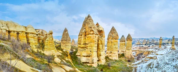 Panorama Piedras Chimenea Hadas Ubicado Goreme Capadocia Popular Por Forma —  Fotos de Stock