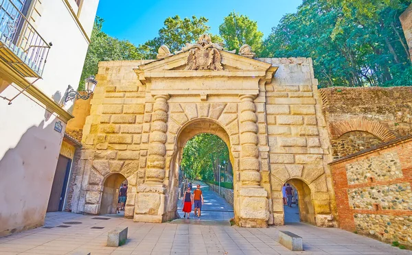 Granada Spanje September 2019 Historische Stenen Puerta Las Granadas Poort — Stockfoto