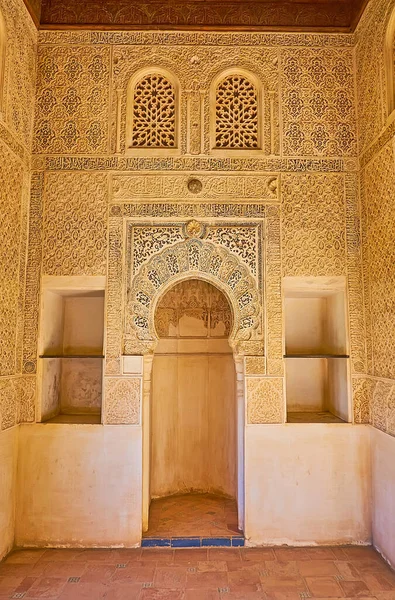 Granada Spain September 2019 Mihrab Partal Chapel Oratorio Mosque Alhambra — 图库照片