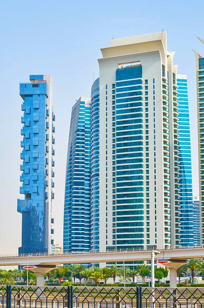 Dubai Emirati Arabi Uniti Marzo 2020 Vista Dei Grattacieli Del — Foto Stock