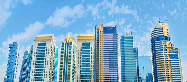 Dubai Emirati Arabi Uniti Marzo 2020 Panorama Dei Lussuosi Grattacieli — Foto Stock
