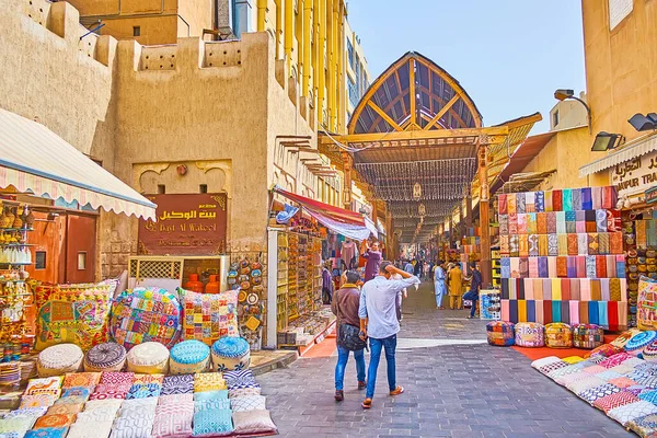 Dubai Uae Μαρτίου 2020 Εξερευνήστε Bur Dubai Grand Souq Παζάρι — Φωτογραφία Αρχείου