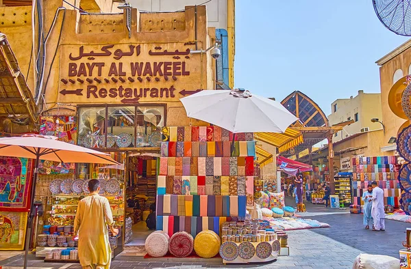 Dubai Uae March 2020 Stores Bur Dubai Grand Souq Bazaar — Stock Photo, Image