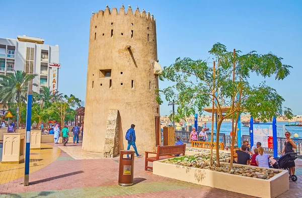 Dubai Uae March 2020 지역의 크리크 보존되어 감시탑 — 스톡 사진
