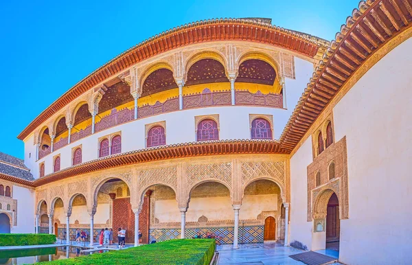 Granada Spanya Eylül 2019 Myrtles Mahkemesi Alhambra Daki Nasrid Sarayı — Stok fotoğraf