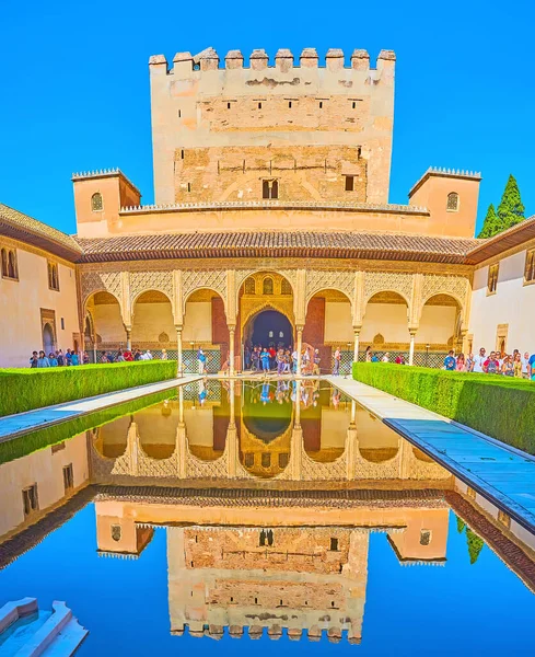 Granada Espanha Setembro 2019 Exterior Palácio Torre Comares Palácio Nasrida — Fotografia de Stock