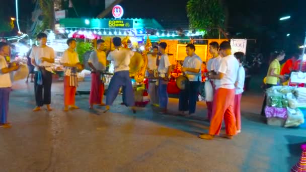 Chiang Mai Tailandia Mayo 2019 Espectáculo Tradicional Tambores Tailandeses Con — Vídeos de Stock