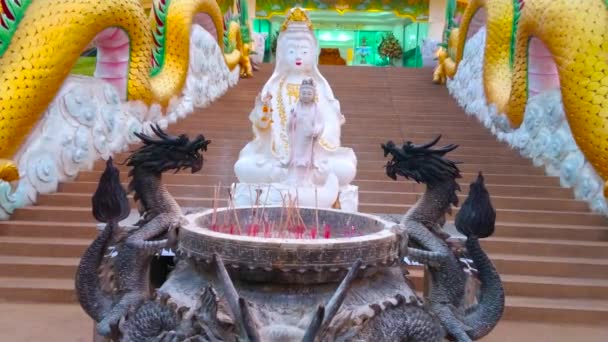 Wat Huai Pla Kang Pagoda Chiang Rai Tayland Bulunan Guan — Stok video