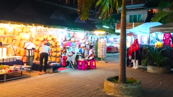 Chiang Rai Thailand Maio 2019 Barracas Chiang Rai Night Bazaar — Vídeo de Stock