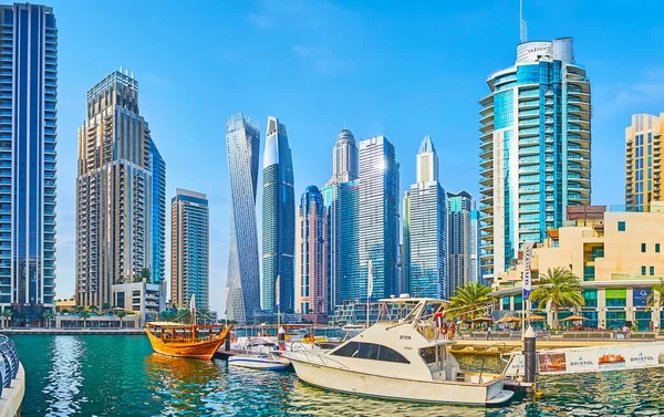 Dubai Emirati Arabi Uniti Marzo 2020 Dubai Marina Paesaggio Urbano — Foto Stock