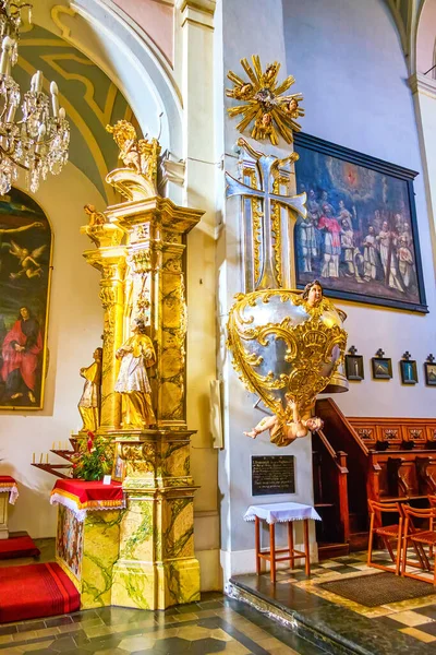 Krakau Polen Juni 2018 Das Innere Der Markuskirche Mit Herzförmiger — Stockfoto