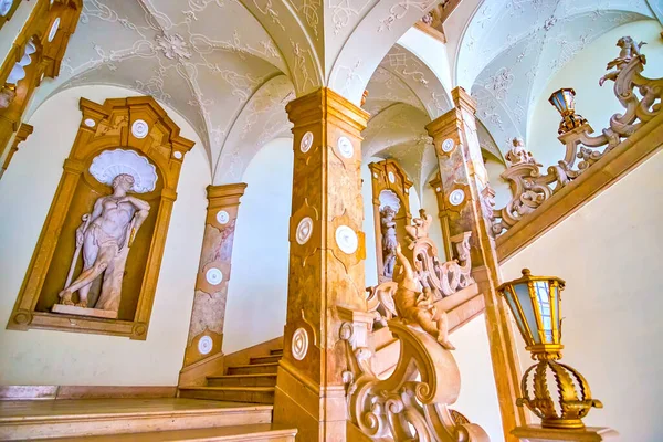 Salzburg Oostenrijk Maart 2019 Prachtige Donnerstiege Paleis Mirabell Met Sculpturen — Stockfoto