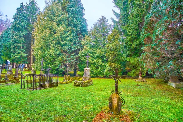 Salzburg Austria March 2019 Sebastian Cemetery One Oldest Graveyards Town — Stock Photo, Image