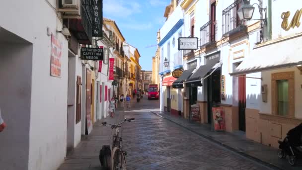 Cordoba Ισπανια Σεπτεμβριου 2019 Εξερευνήστε Λαβύρινθο Των Παλαιών Δρόμων Της — Αρχείο Βίντεο