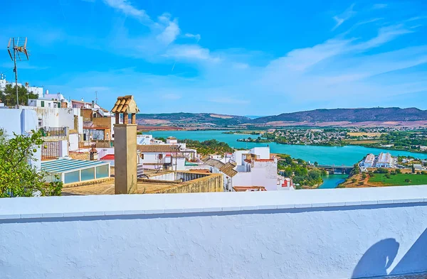 Terrazza Abades Apre Vista Sulla Città Bianca Pueblo Blanco Abitazioni — Foto Stock