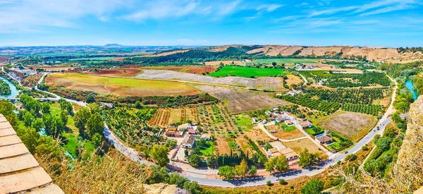 Panorama Entorno Rural Arcos Com Prados Verdes Campos Pomares Encostas — Fotografia de Stock