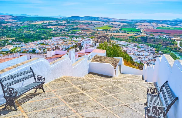 Mirador Abades Arcos Observa Las Tierras Agrícolas Del Valle Guadalete —  Fotos de Stock