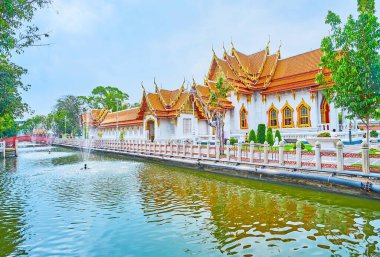 Wat Benchamabophit Dusitvanaram Mermer Tapınağı 'nda, Ordination Hall (Ubosot), Bangkok, Tayland