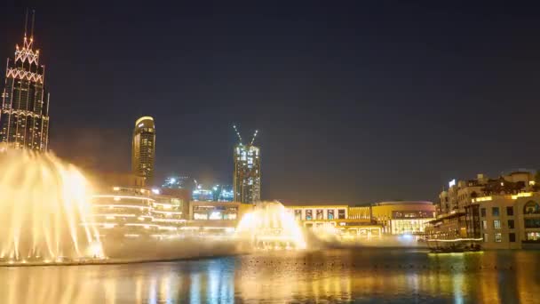 Dubai Zjednoczone Emiraty Arabskie Marca 2020 Zapraszamy Tańca Dubai Fountain — Wideo stockowe