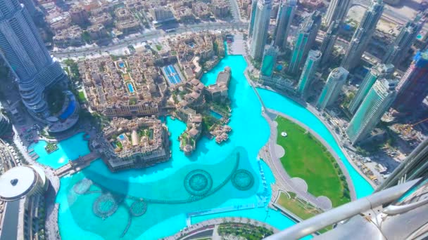 Dubai Bae Mart 2020 Burj Khalifa Üst Gözlem Güvertesinde Dubai — Stok video