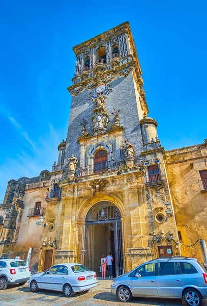 Arcos Spanien September 2019 Klocktornet Minor Basilica Santa Maria Asuncion — Stockfoto