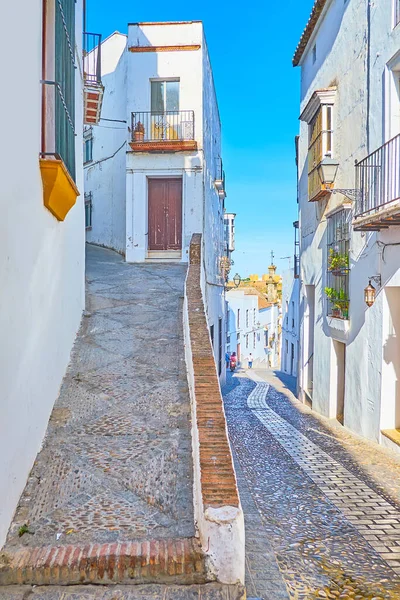 Casco Antiguo Ocupa Pequeña Roca Con Sus Laderas Por Que —  Fotos de Stock