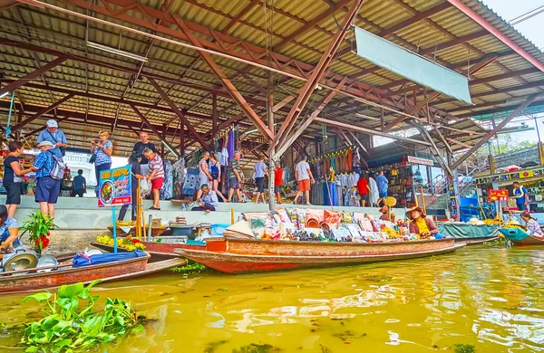 Damnoen Saduak Thaïlande Mai 2019 Excursion Bateau Travers Canal Étroit — Photo