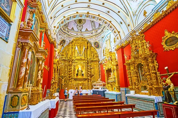 Arcos España Septiembre 2019 Capilla Ayflones Iglesia San Pedro Con — Foto de Stock