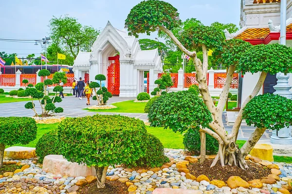 Bangkok Tailandia Mayo 2019 Disfrute Del Jardín Topiario Del Templo — Foto de Stock