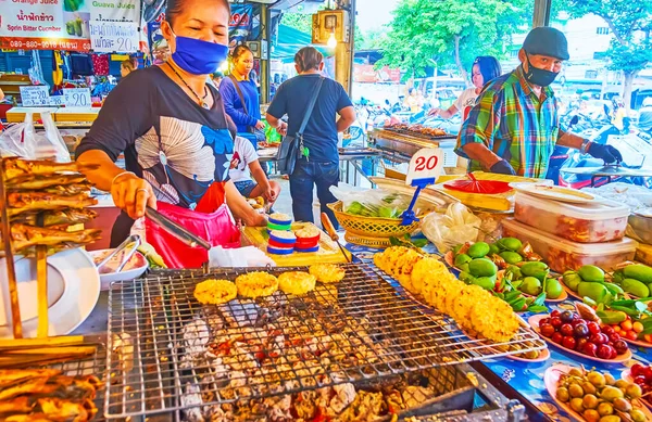 Bangkok Thailand Mei 2019 Verkoper Van Talad Saphan Phut Markt — Stockfoto