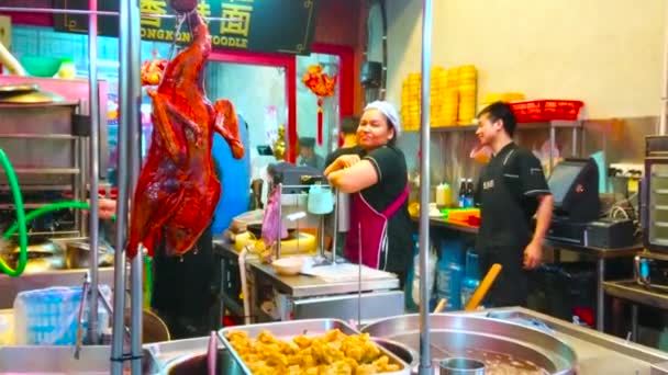 Bangkok Tailandia Abril 2019 Cocina Aire Libre Del Restaurante Chino — Vídeos de Stock