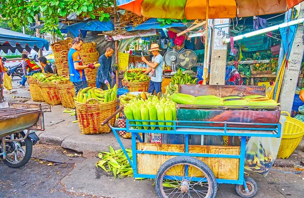 Bangkok Thailandia Maggio 2019 Vecchio Carrello Del Venditore Mais Alla — Foto Stock