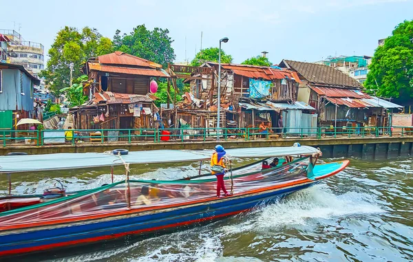 Bangkok Thailand Mai 2019 Blick Auf Khlong Maha Nak Mit — Stockfoto