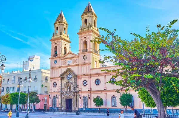 Cadiz España Septiembre 2019 Fachada Iglesia San Antonio Padua Con —  Fotos de Stock