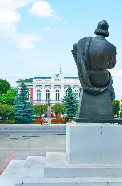 Vladimir Rússia Junho 2013 Parte Trás Monumento Andrey Rublev Com — Fotografia de Stock