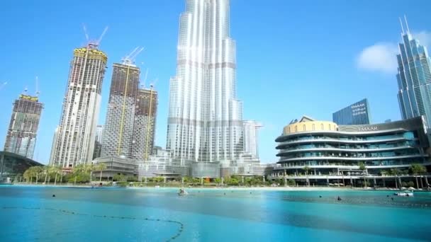 Dubai Vae März 2020 Vertikales Panorama Des Glänzenden Glas Metall — Stockvideo