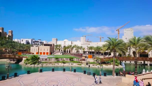 Dubai Zjednoczone Emiraty Arabskie Marca 2020 Panorama Targu Souk Madinat — Wideo stockowe