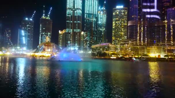 Dubai Vae März 2020 Panorama Der Beeindruckenden Tanzenden Dubai Fountain — Stockvideo