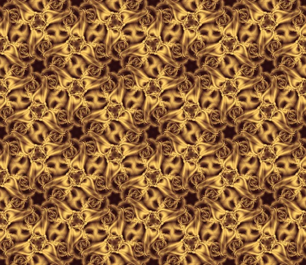 黄色のシームレスなパターンをカーリング抽象 — ストック写真