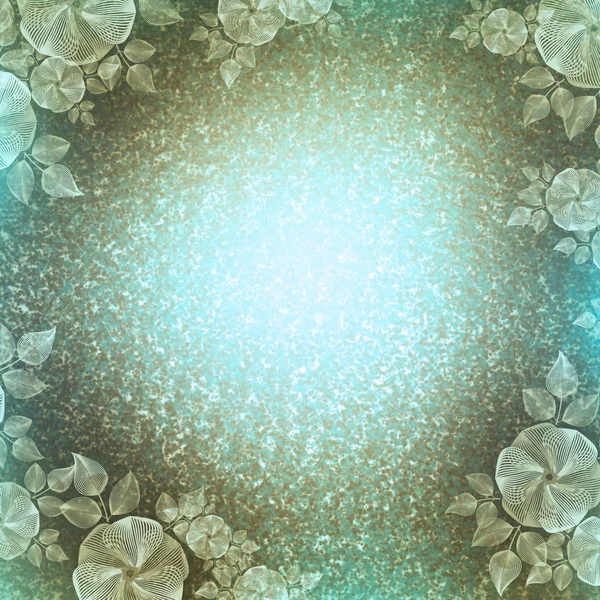 Vintage duvar kağıdı, çiçek skeç, bej-gök mavisi