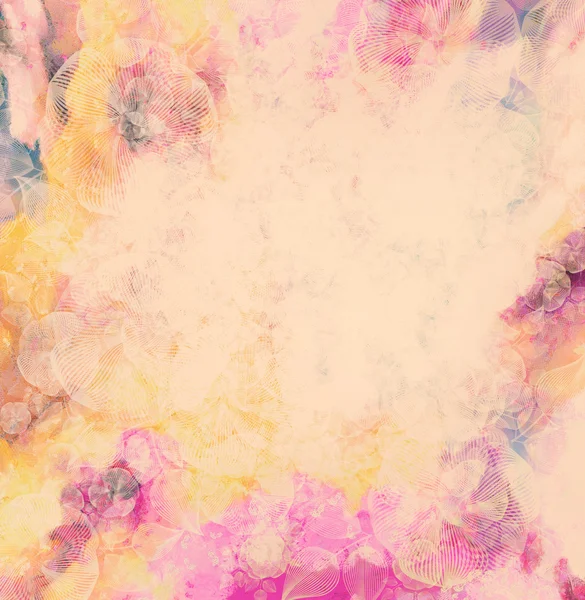 Soyut çiçek arka plan, pembe ve krem