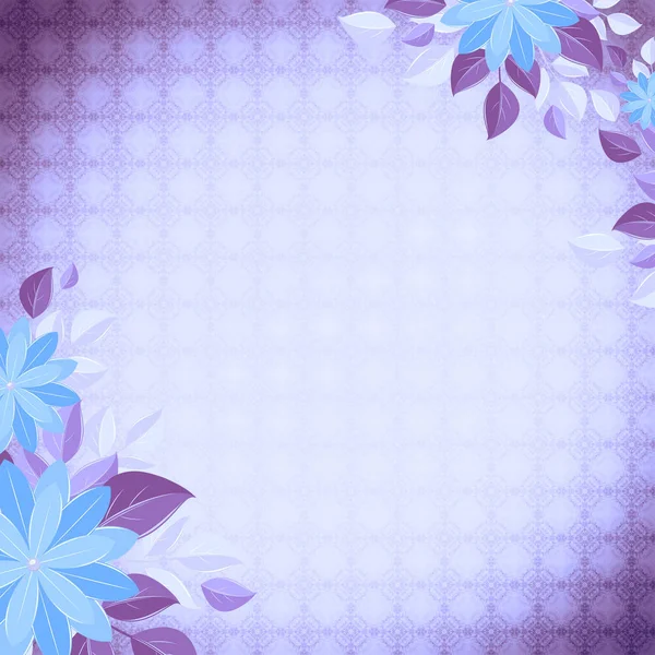 Latar belakang dekoratif dengan bunga, ungu — Stok Foto