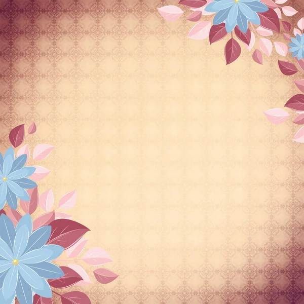 Decorative background with flowers, beige and cream — Stock Photo, Image