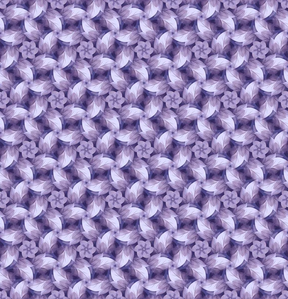 Padrão sem costura com folhas decorativas, violeta — Fotografia de Stock