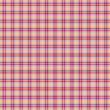 Dikişsiz desen, ekose, tarane, kırmızı-mavi ve bej