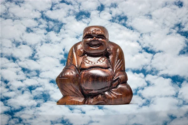 Estatua Buda Feliz Encanto Prosperidad — Foto de Stock