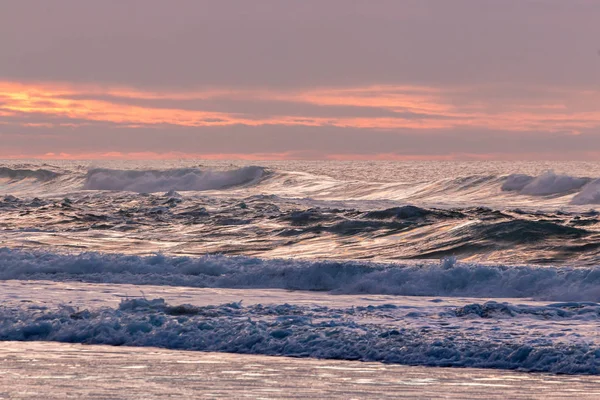 Beau Coucher Soleil Sur Plage Adraga Sintra Portugal — Photo