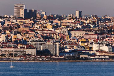 Lizbon, Tagus nehri, Portekiz üzerinde panoramik manzara